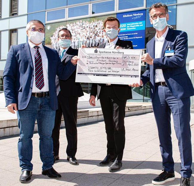 Hastaneye maske için 21.404 euroluk bağış yapıldı.
